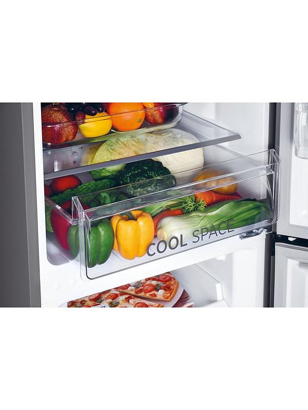 Hoover HOCH1T518EXK 60/40 Total No Frost Fridge Freezer, F Rated - Silver - Image 4